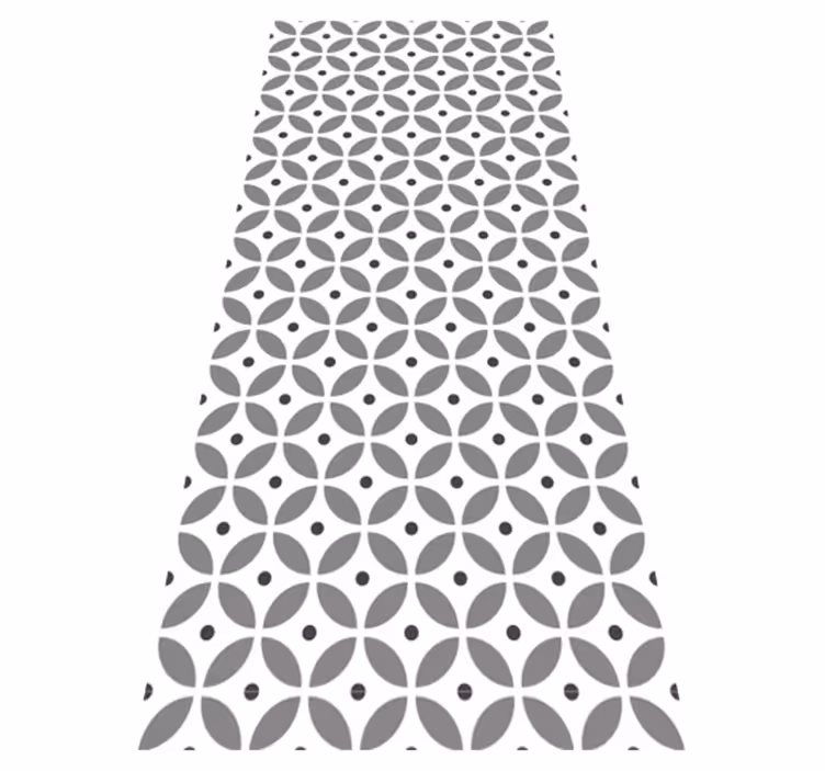 Vinyl teppich flur nahtlose kreise im nordic stil - TenStickers