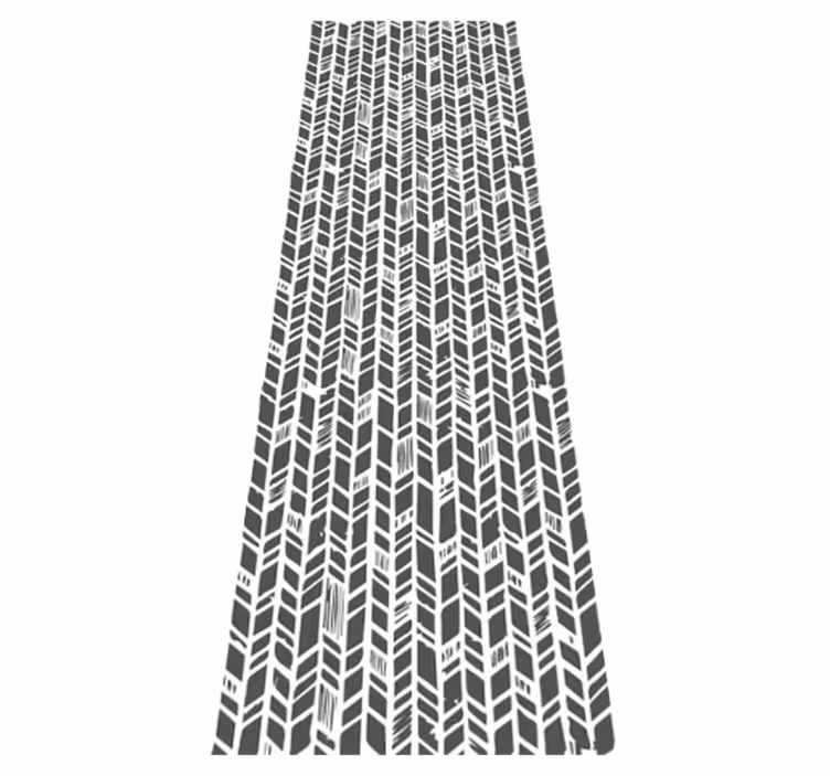 Vinyl teppich flur mit schwarz-weißem tribal-muster - TenStickers