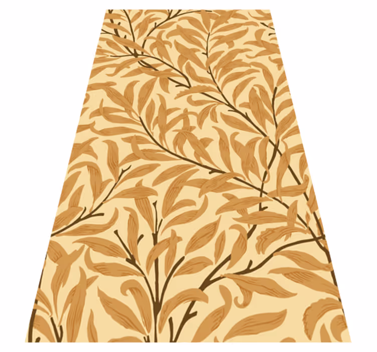 Vinyl teppich beige mit botanischem blattdruck - TenStickers
