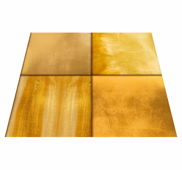 Vinyl teppich gelb mit goldener strukturoberfläche - TenStickers