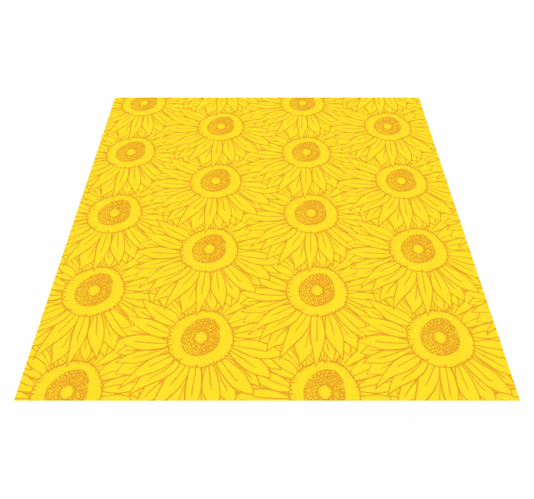 Vinyl teppich gelb in hellen sonnenblumenfarben - TenStickers