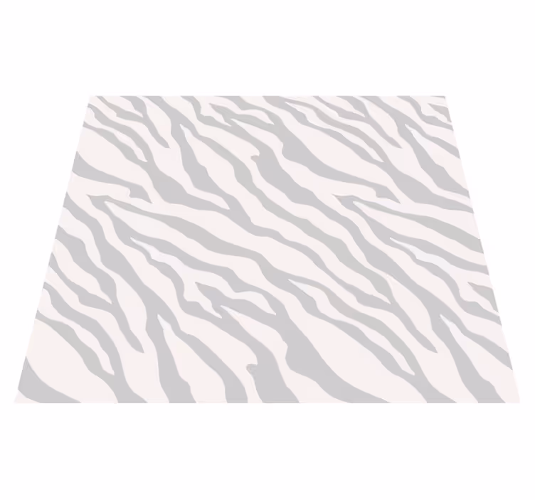 Vinyl teppich weiß mit hellgrauem zebra-muster - TenStickers