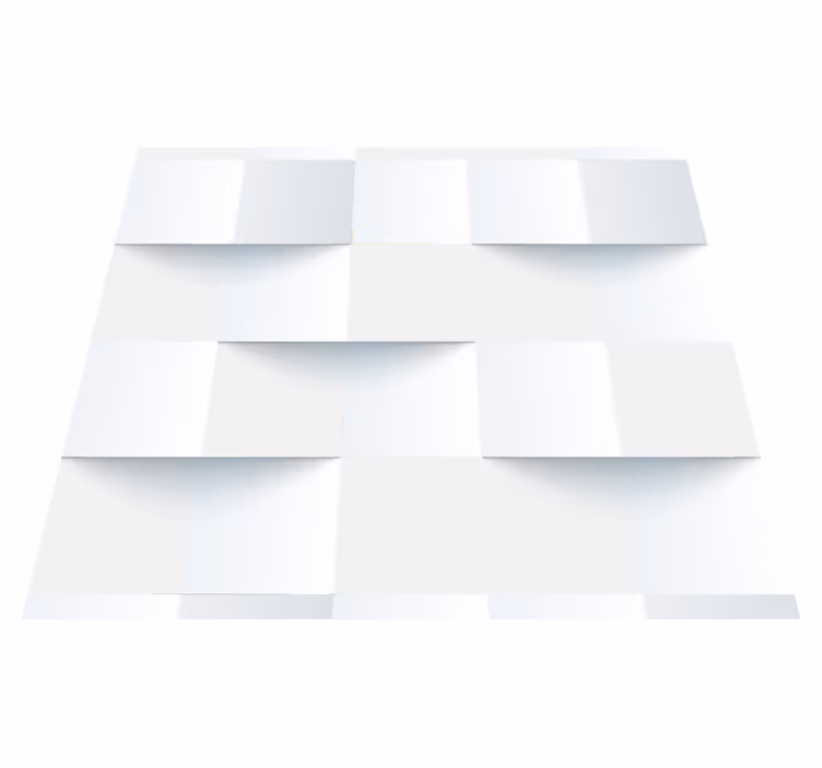 Vinyl teppich weiß 3d haftende notizen weiß - TenStickers