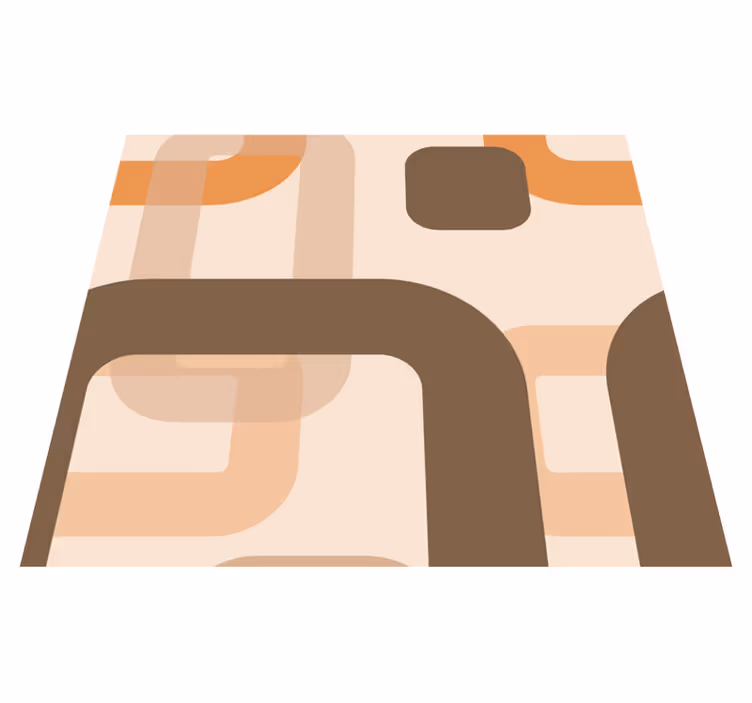 Vinyl teppich braun im 70er jahre retro-muster - TenStickers