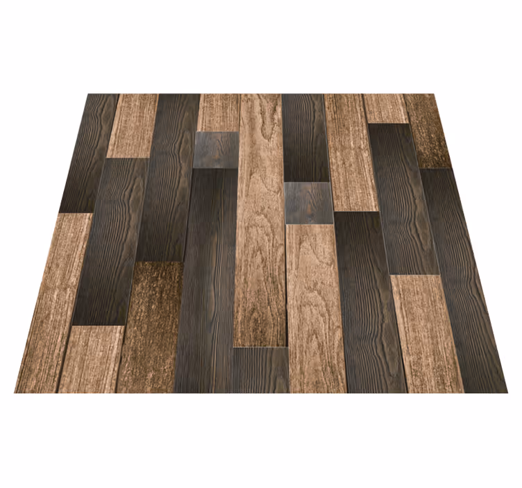 Vinyl teppich braun mit eleganten holzmustern - TenStickers