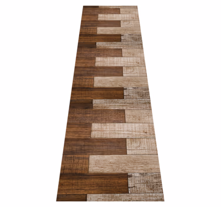 Vinyl teppich braun mit eingebetteter holzstruktur - TenStickers