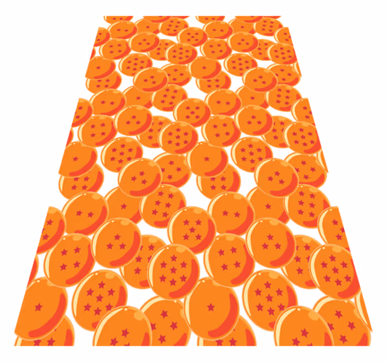Vinyl teppich orange drachenbälle - TenStickers