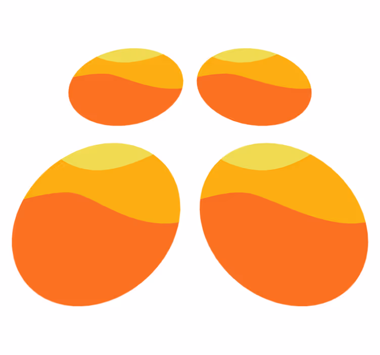 Vinyl teppich orange 70er jahre sonnenkreis - TenStickers