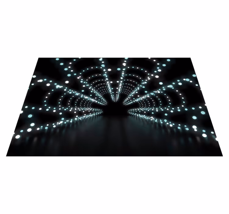 Vinyl teppich schwarz mit abstraktem lichtstrahl - TenStickers
