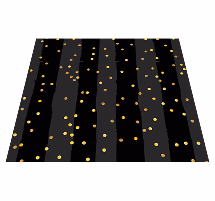 Vinyl teppich schwarz gestreiftes punktensemble - TenStickers