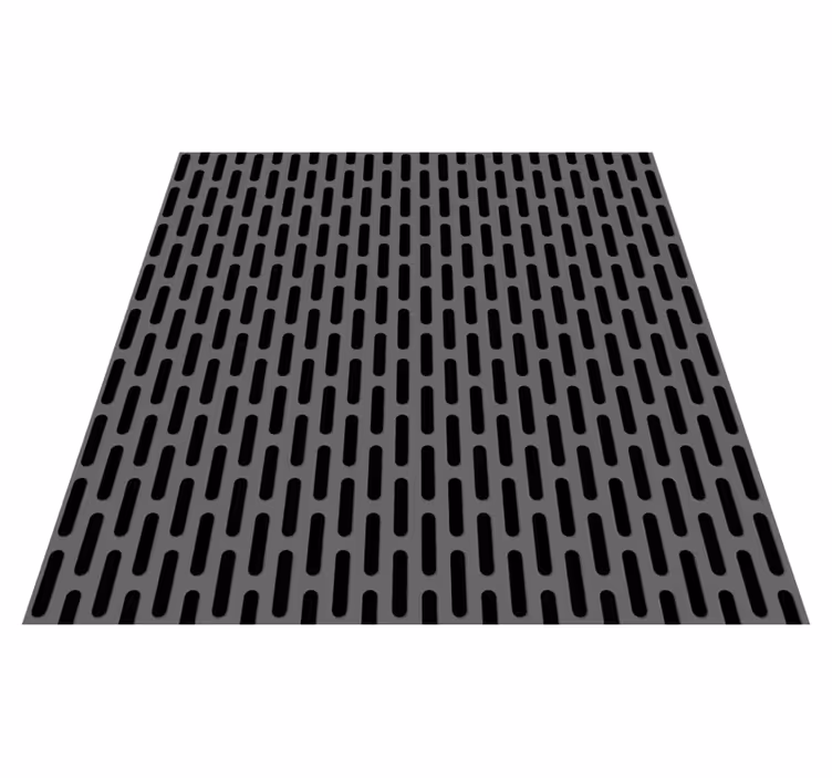 Vinyl teppich schwarz mit schwarzem metallgitter - TenStickers