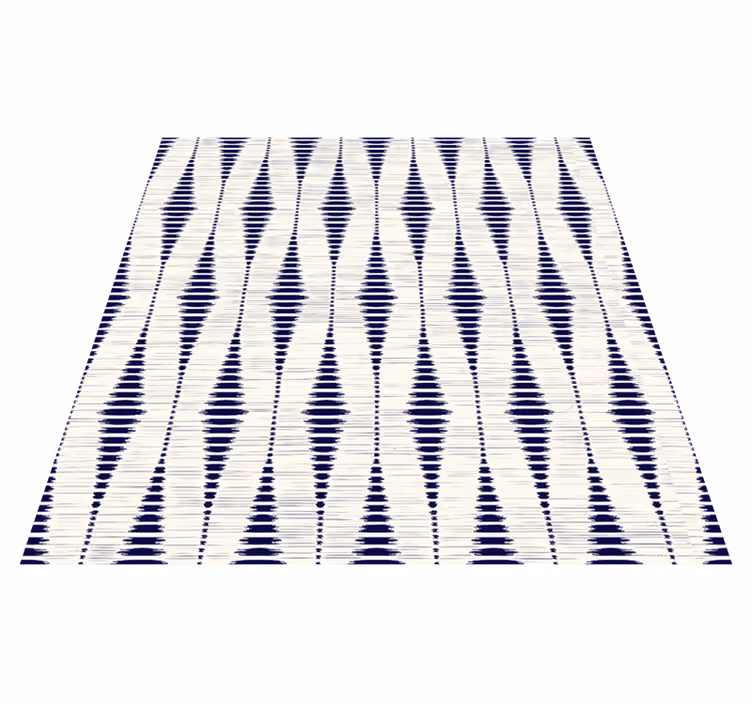 Vinyl teppich terrasse in marineblau rabaul ikat - TenStickers