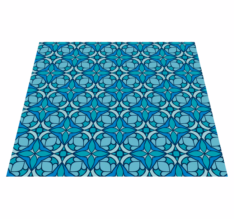 Vinyl teppich terrasse blaues badezimmer tapete - TenStickers