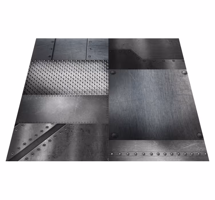 Vinyl teppich terrasse mit messing wanddekoration - TenStickers