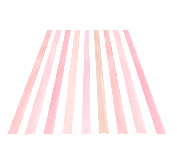 Vinyl teppich terrasse mit rosa aquarell streifen - TenStickers