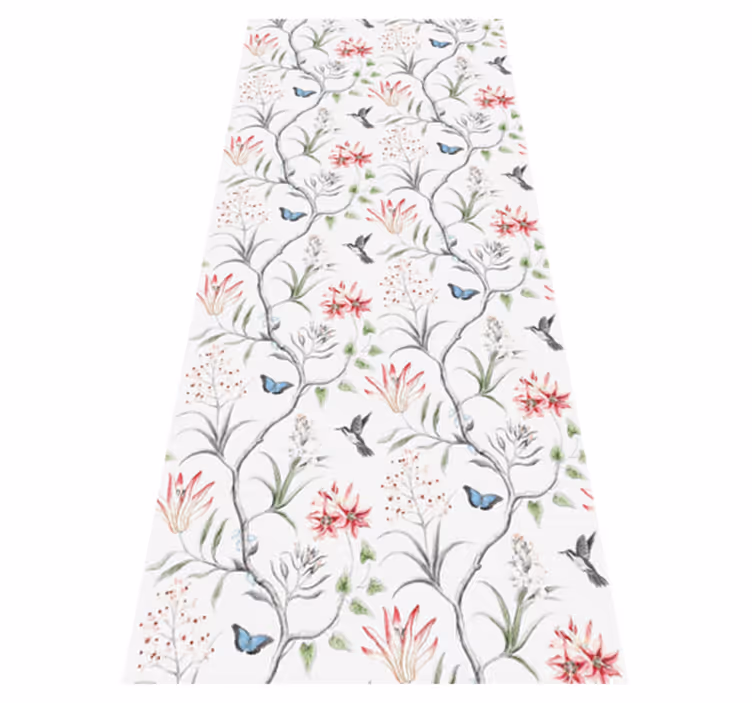 Vinyl teppich terrasse mit vogel und schmetterling design - TenStickers