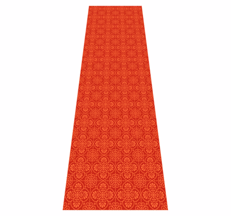 Vinyl teppich rot mit rotem indianermuster - TenStickers