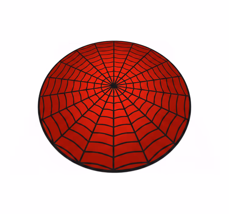 Vinyl teppich rot spinnennetz design - TenStickers