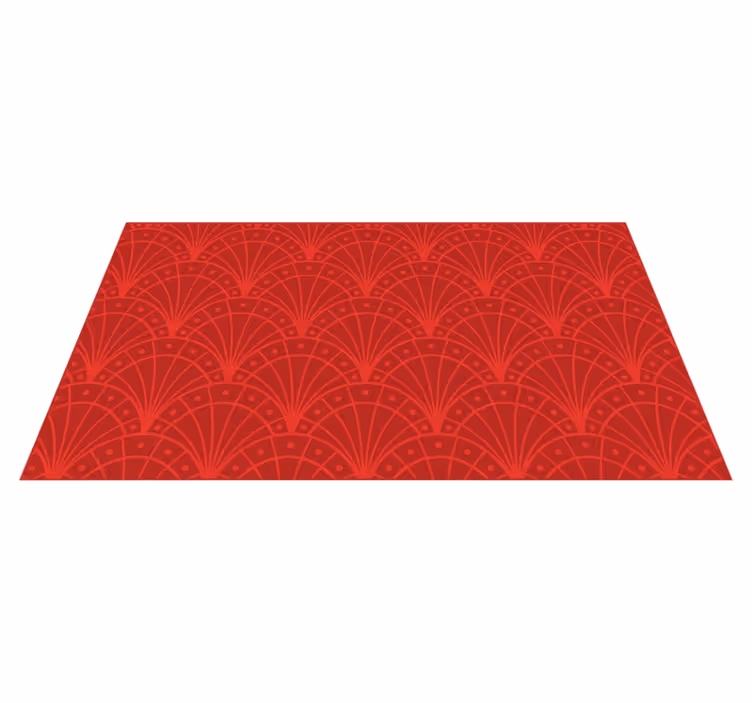 Vinyl teppich rot im eleganten art deco stil - TenStickers