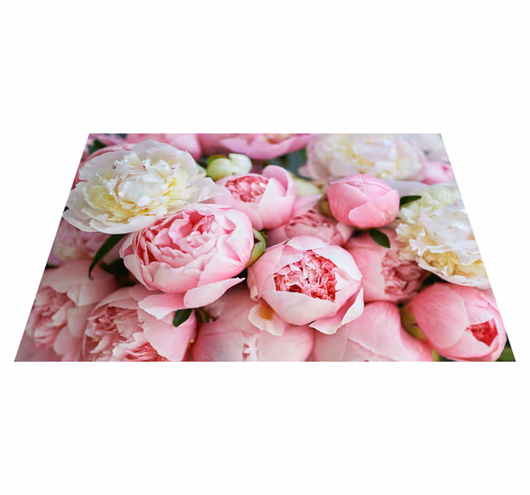 Vinyl teppich rosa strauß pinker rosen - TenStickers