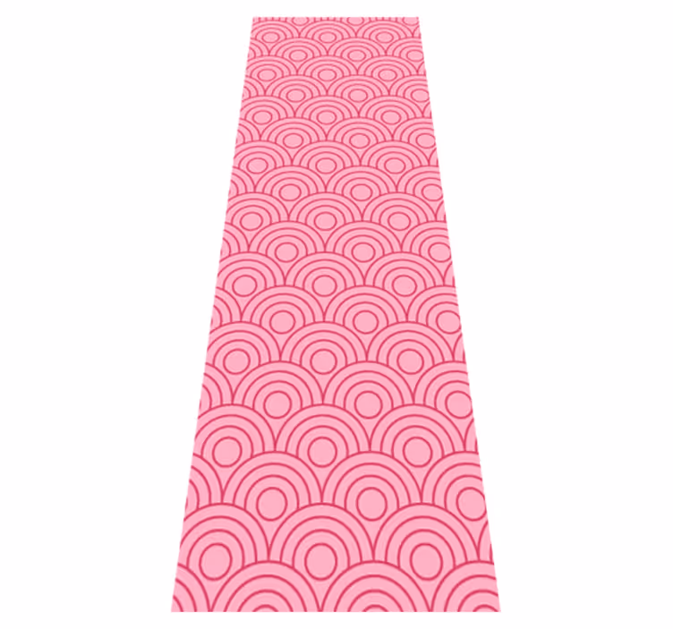 Vinyl teppich rosa in dunklen und hellen formen - TenStickers