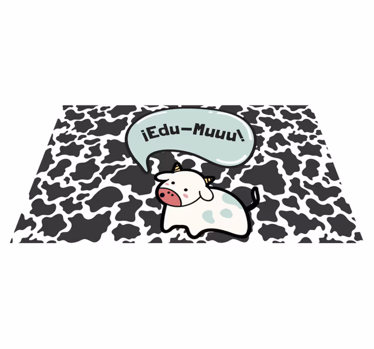Personalisierter kuhvinylteppich mit namen - TenStickers