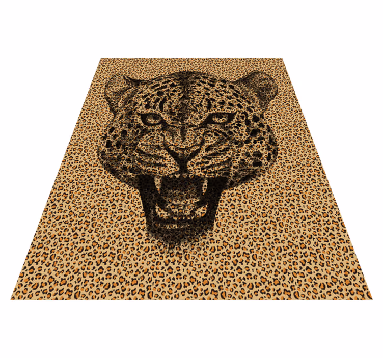 Vinylteppich Leopardenkopf Muster - TenStickers