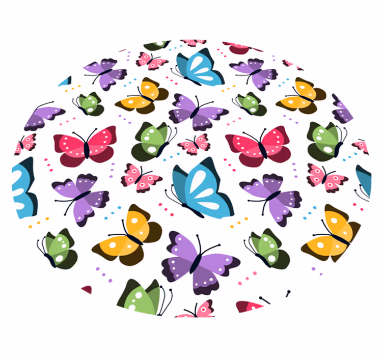Vinylteppich Bunte Schmetterlinge - TenStickers