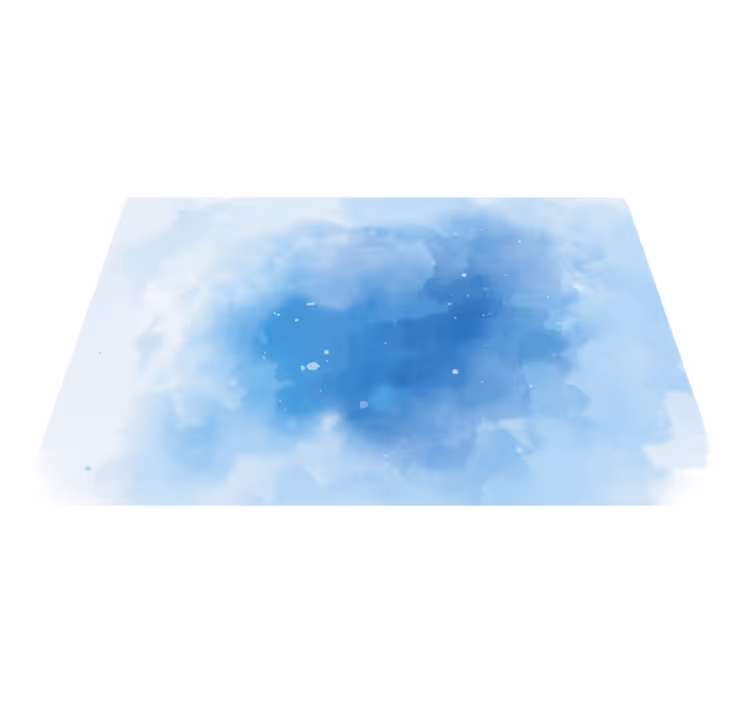 Vinyl Teppich minimalistisch blaues Aquarelldesign - TenStickers