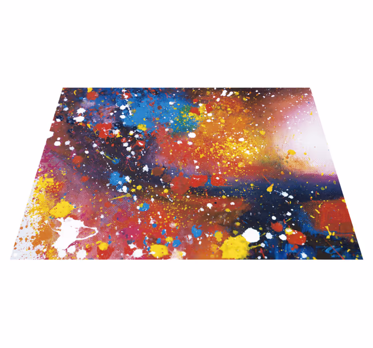 Vinyl Teppich modern abstrakter Farbspritzer - TenStickers