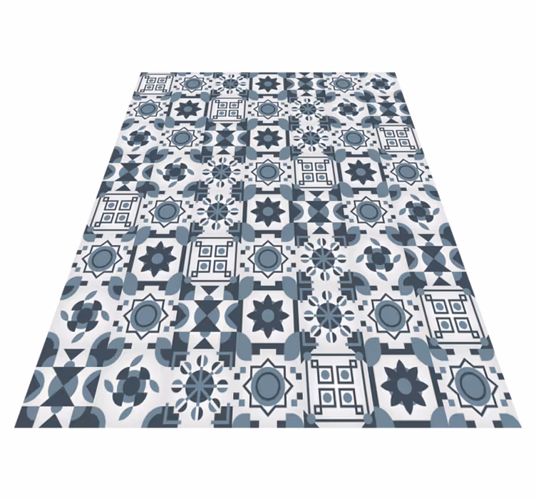 Vinyl Teppich Fliesenoptik geometrisches Fliesenmuster - TenStickers