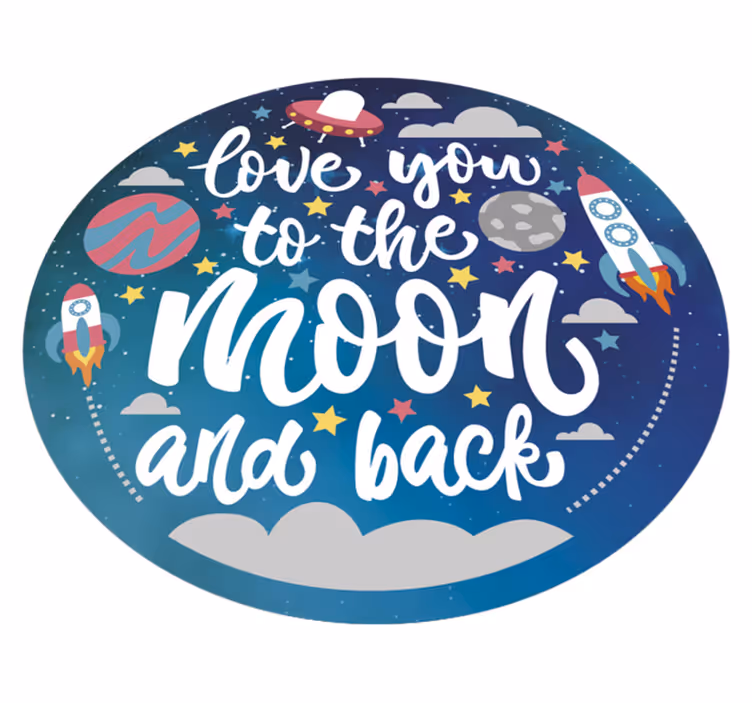 Vinyl Teppich Spruch himmlischer Kindergarten Rundes Design - TenStickers