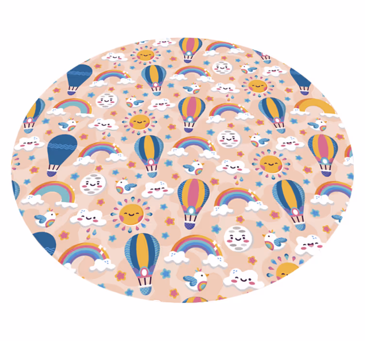 Vinylteppich kindlich buntes Luftballonmuster - TenStickers