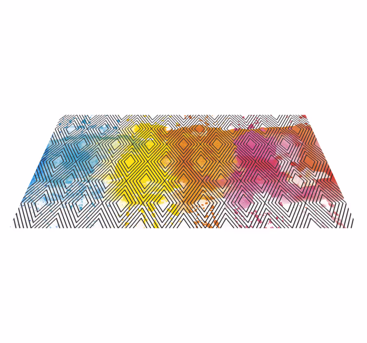 Moderner Läufer Vinyl multicolor Geometrisches Muster - TenStickers