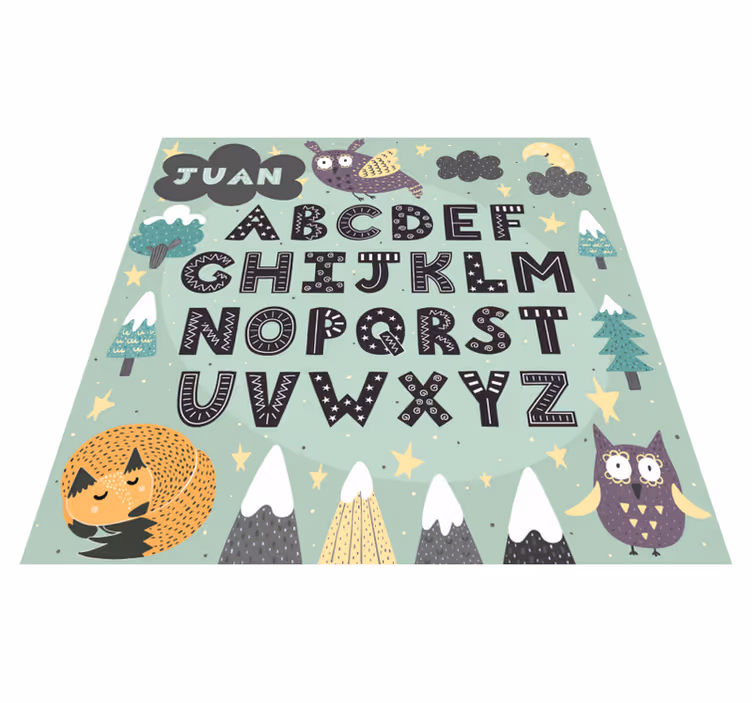 Namens Vinyl Teppich alphabet Learning Decor - TenStickers