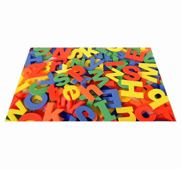 Vinyl Teppich Buchstaben Alphabet-Puzzle-Spiel - TenStickers