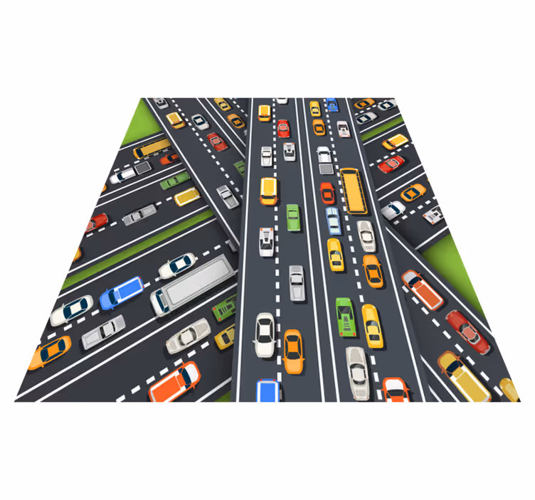Original road jam vinyl teppich - TenStickers