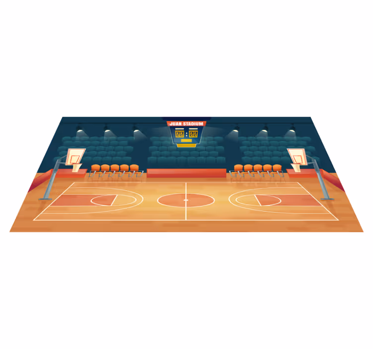Vinyl Teppich mit Namen individueller sportplatz - TenStickers