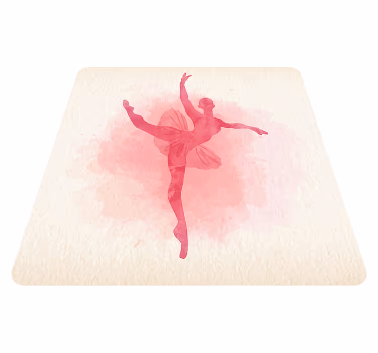 Vinyl Teppich Kinderzimmer balletttänzer-silhouette - TenStickers