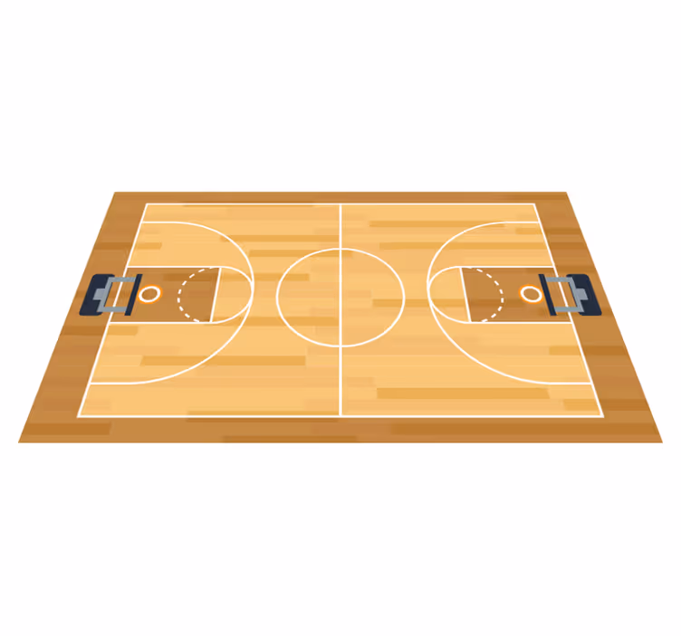 Vinyl Teppich Spiele gestaltung eines basketballplatzes - TenStickers