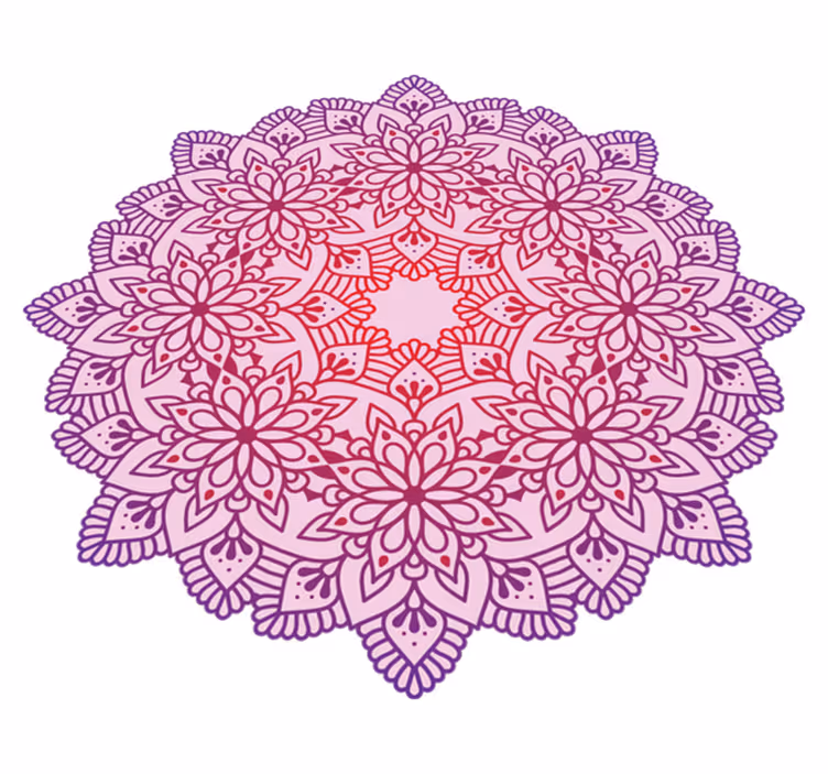 Vinyl teppich mandala mandala emblem - TenStickers