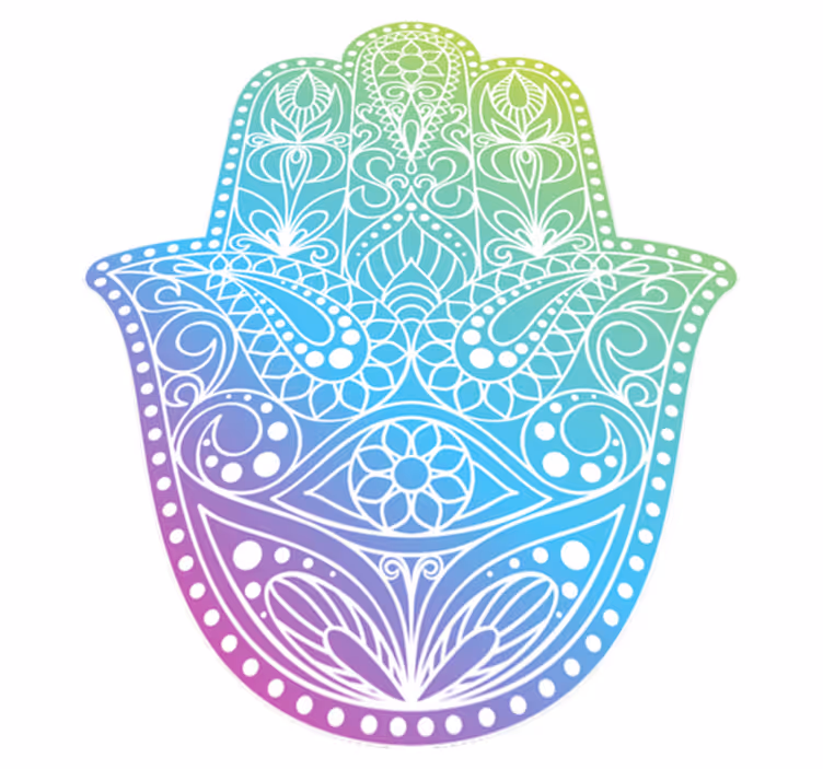 Vinyl Teppich Mandala Hand der Fatima - TenStickers
