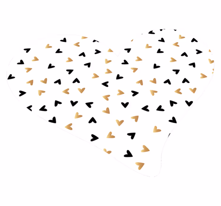 Vinyl Teppich geometrisch herz-streumuster - TenStickers