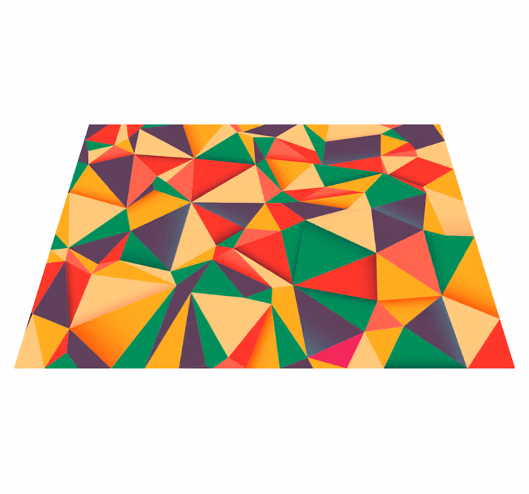 Vinyl Teppich geometrisch bunte dreieckige komposition - TenStickers