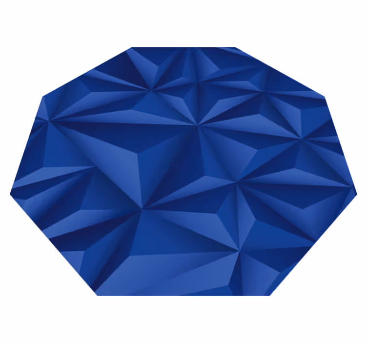 Vinyl Teppich geometrisch geometrische blaue facetten - TenStickers