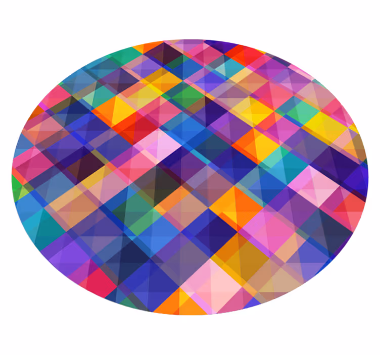 Moderner farbiger mosaik-vinylteppich - TenStickers
