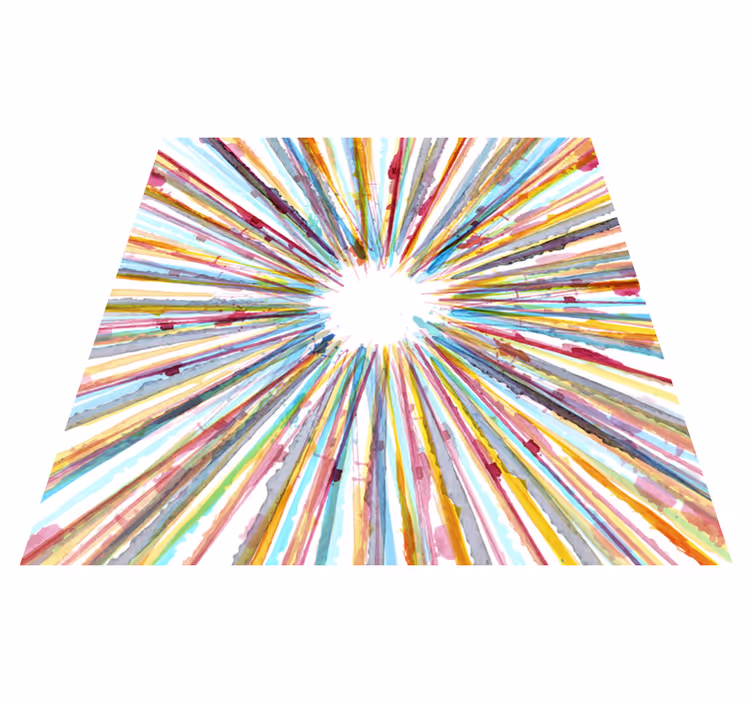 Vinyl Teppich geometrisch strahlendes burst-motiv - TenStickers