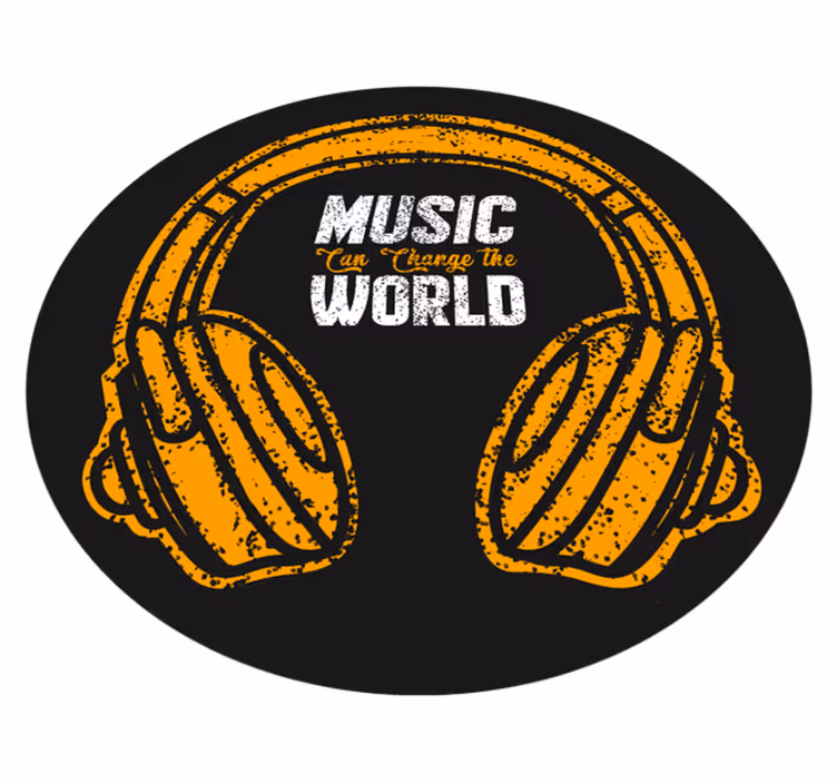 Vinyl Teppich Spruch musikwelt verändern - TenStickers