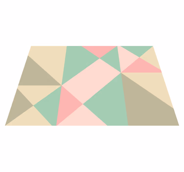 Vinyl Teppich geometrisch geometrischer farbblock - TenStickers