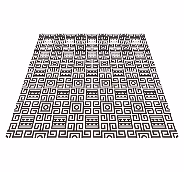 Vinyl Teppich geometrisch geometrischer musterkontrast - TenStickers